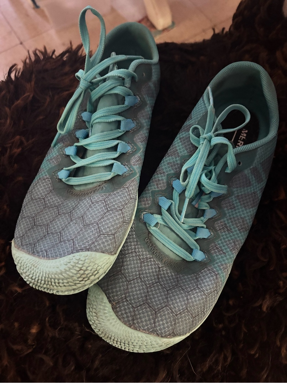 Merrell Women's Aqua Teal BAREFOOT Shoes / Watershoes GUC